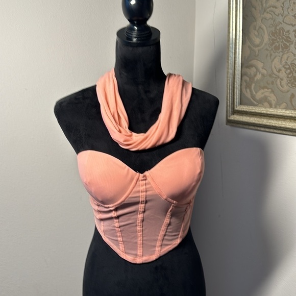 SHEIN Bae pink bustier camisole Sz 6 versatile camisole top new - Picture 1 of 8